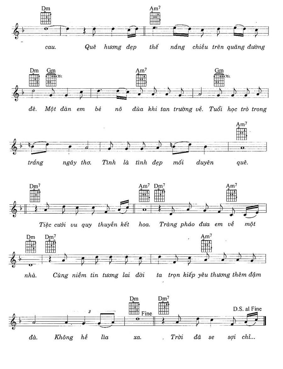 Sheet nhạc Mối Duyên Quê 2